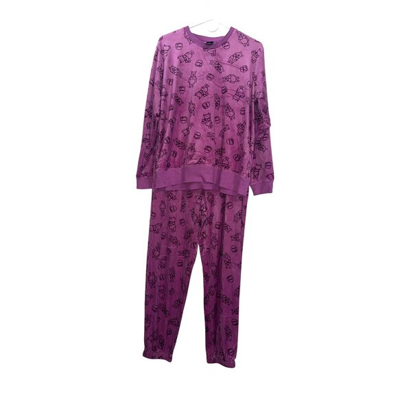 Disney Winnie The Pooh Plush Soft Loungewear Matching Pajama Set Large - Picture 2 of 11